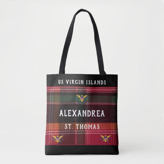 Amerikaanse Maagdeneilanden vlag St. Thomas USVI M Tote Bag (Voorkant)