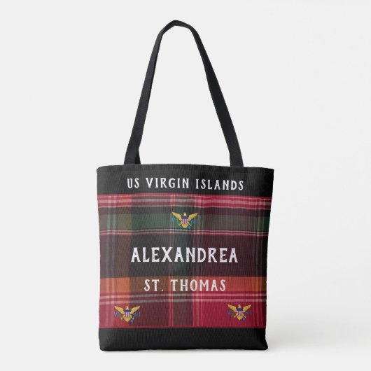Amerikaanse Maagdeneilanden vlag St. Thomas USVI M Tote Bag (Achterkant)