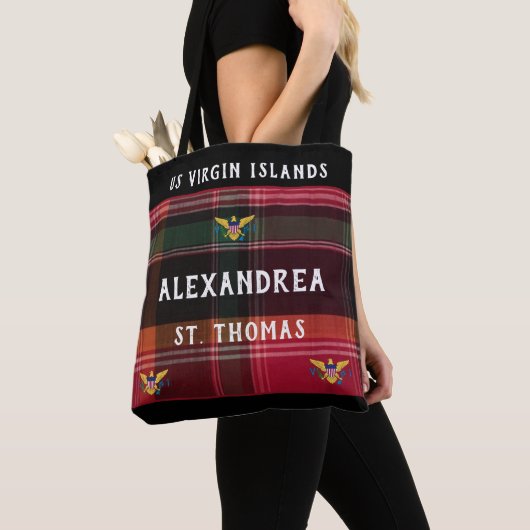 Amerikaanse Maagdeneilanden vlag St. Thomas USVI M Tote Bag (Dichtbij)