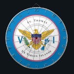 Amerikaanse Maagdeneilanden vlag St. Thomas USVI p Dartbord<br><div class="desc">US Maagdeneilanden Vlag St. Thomas USVI Personaliseer Dart Board maakt een mooie toevoeging aan uw game decor. Personaliseer het met uw eiland,  plaats of naam. Maakt een prachtig cadeau.</div>