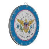Amerikaanse Maagdeneilanden vlag St. Thomas USVI p Dartbord (Voorkant Links)