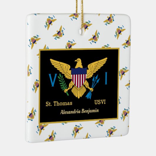 Amerikaanse Maagdeneilanden vlag St. Thomas USVI p Keramisch Ornament (Rechts)