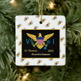 Amerikaanse Maagdeneilanden vlag St. Thomas USVI p Keramisch Ornament