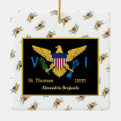 Amerikaanse Maagdeneilanden vlag St. Thomas USVI p Keramisch Ornament (Achterkant)