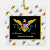 Amerikaanse Maagdeneilanden vlag St. Thomas USVI p Keramisch Ornament (Voorkant)