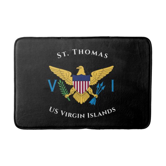 Amerikaanse Maagdeneilanden vlag St. Thomas USVI t Badmat (Voorkant)