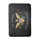 Amerikaanse Maagdeneilanden vlag St. Thomas USVI t Badmat (Voorkant Verticaal)
