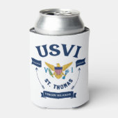 Amerikaanse Maagdeneilanden vlag St. Thomas USVI t Blikjeskoeler (Blikje Voorkant)