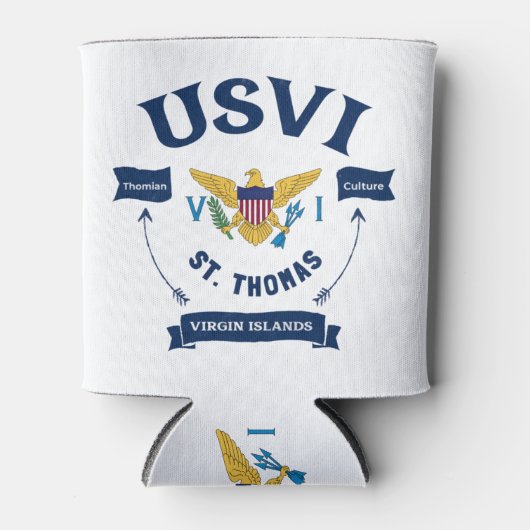 Amerikaanse Maagdeneilanden vlag St. Thomas USVI t Blikjeskoeler (Voorkant)