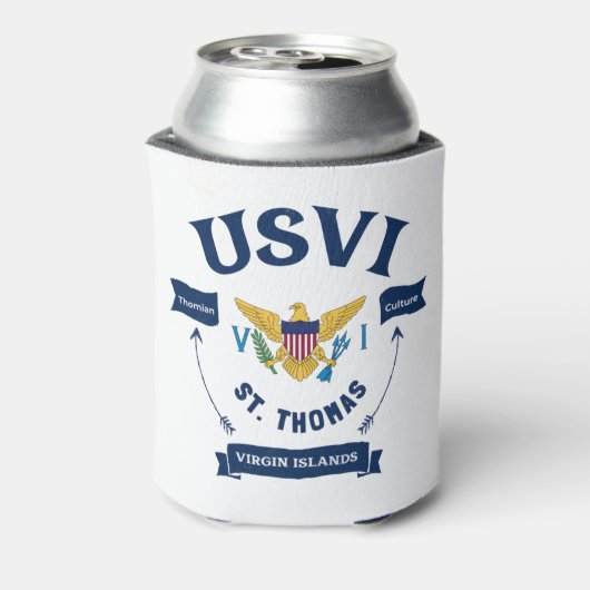 Amerikaanse Maagdeneilanden vlag St. Thomas USVI t Blikjeskoeler (Blikje Achterkant)