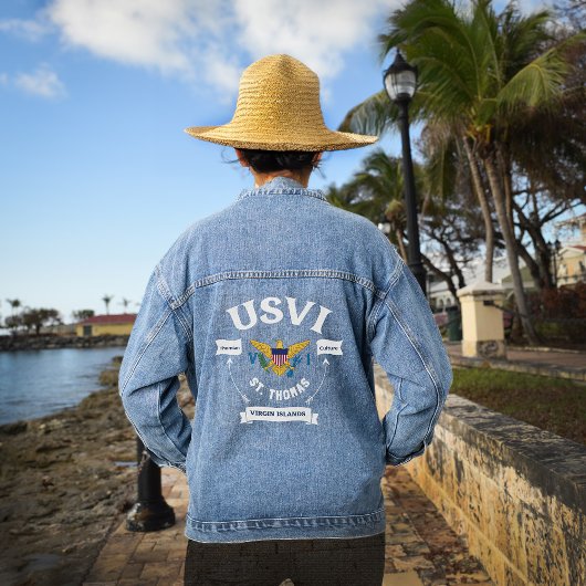 Amerikaanse Maagdeneilanden vlag St. Thomas USVI t Denim Jacket