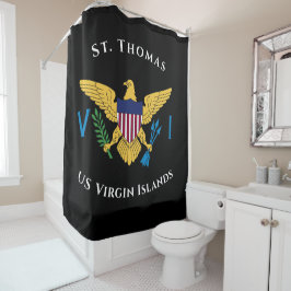 Amerikaanse Maagdeneilanden vlag St. Thomas USVI t Douchegordijn