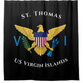 Amerikaanse Maagdeneilanden vlag St. Thomas USVI t Douchegordijn (Voorkant)