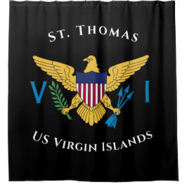 Amerikaanse Maagdeneilanden vlag St. Thomas USVI t Douchegordijn