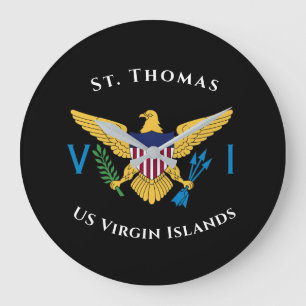 Amerikaanse Maagdeneilanden Vlag St. Thomas USVI T Grote Klok