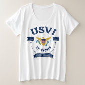 Amerikaanse Maagdeneilanden vlag St. Thomas USVI t Grote Maat T-shirt (Design voorkant)