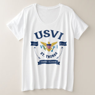 Amerikaanse Maagdeneilanden vlag St. Thomas USVI t Grote Maat T-shirt