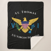 Amerikaanse Maagdeneilanden vlag St. Thomas USVI t Sherpa Deken (Voorkant)