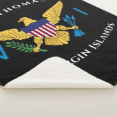 Amerikaanse Maagdeneilanden vlag St. Thomas USVI t Sherpa Deken (3/4)