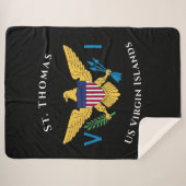 Amerikaanse Maagdeneilanden vlag St. Thomas USVI t Sherpa Deken (Voorkant (horizontaal))