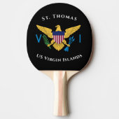 Amerikaanse Maagdeneilanden vlag St. Thomas USVI t Tafeltennisbatje (Voorkant)