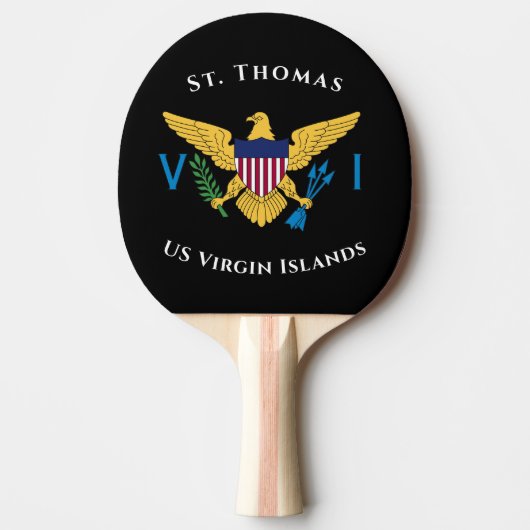 Amerikaanse Maagdeneilanden vlag St. Thomas USVI t Tafeltennisbatje (Voorkant)