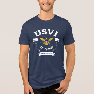 Amerikaanse Maagdeneilanden vlag St. Thomas USVI t Tri-Blend Shirt