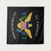Amerikaanse Maagdeneilanden vlag St. Thomas USVI t Wandkleed (Voorkant (horizontaal))