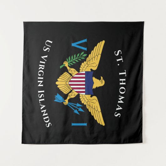 Amerikaanse Maagdeneilanden vlag St. Thomas USVI t Wandkleed (Voorkant (horizontaal))