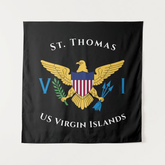 Amerikaanse Maagdeneilanden vlag St. Thomas USVI t Wandkleed (Voorkant)