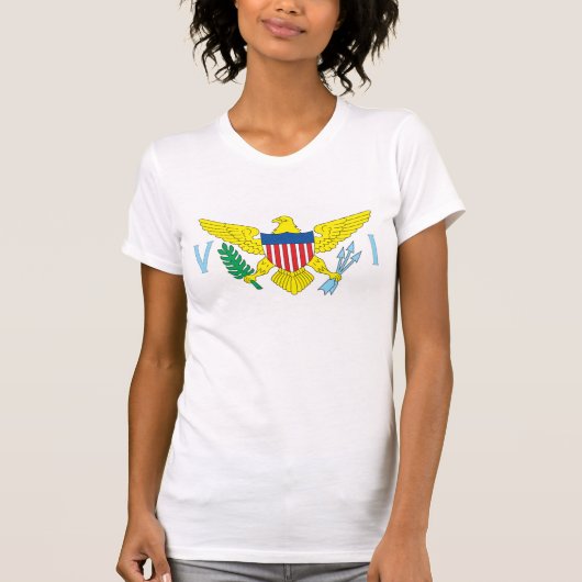 Amerikaanse Maagdeneilanden Vlag T-shirt (Voorkant)