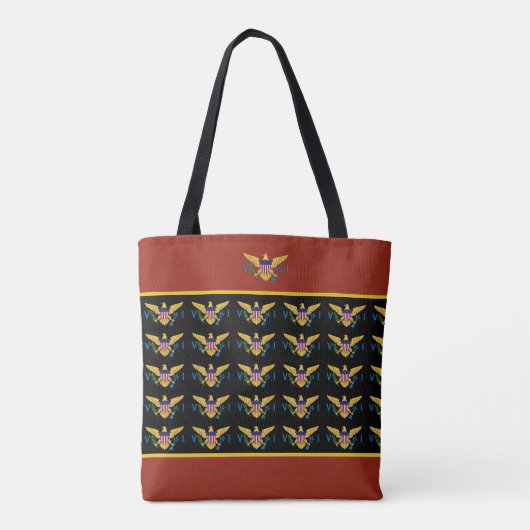 Amerikaanse Maagdeneilanden vlag USVI Caraïbisch t Tote Bag (Achterkant)