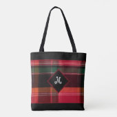 Amerikaanse Maagdeneilanden vlag USVI Madras Monog Tote Bag (Achterkant)