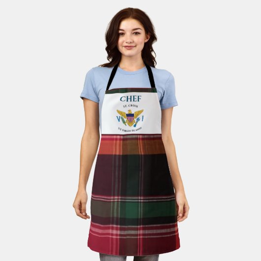 Amerikaanse Maagdeneilanden vlag USVI St. Croix Ma Schort (Gedragen)