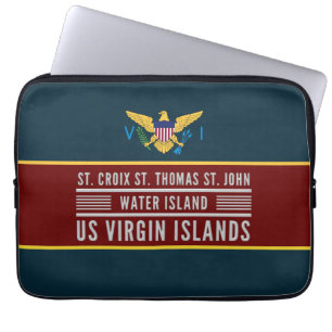 Amerikaanse Maagdeneilanden Vlag USVI St. Croix St Laptop Sleeve