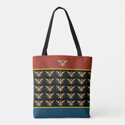 Amerikaanse Maagdeneilanden Vlag USVI St. Croix St Tote Bag (Achterkant)