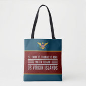Amerikaanse Maagdeneilanden Vlag USVI St. Croix St Tote Bag (Voorkant)