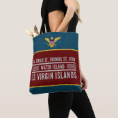 Amerikaanse Maagdeneilanden Vlag USVI St. Croix St Tote Bag (Dichtbij)