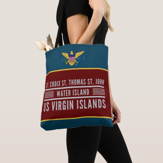 Amerikaanse Maagdeneilanden Vlag USVI St. Croix St Tote Bag (Dichtbij)