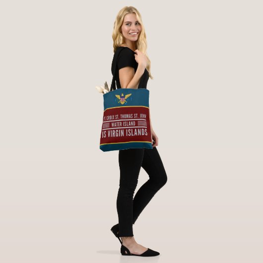 Amerikaanse Maagdeneilanden Vlag USVI St. Croix St Tote Bag (Op model)