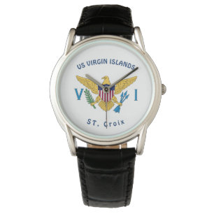 Amerikaanse Maagdeneilanden vlag USVI St. Croix Tr Horloge