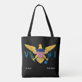 Amerikaanse Maagdeneilanden vlag USVI St. Croix Tr Tote Bag (Achterkant)