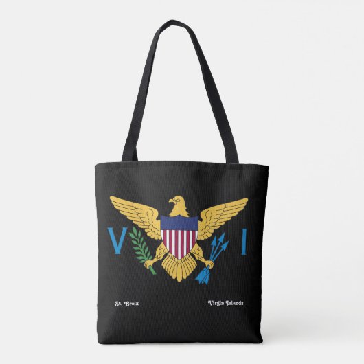 Amerikaanse Maagdeneilanden vlag USVI St. Croix Tr Tote Bag (Achterkant)