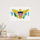 Amerikaanse Maagdeneilanden, vlag van de Verenigde Poster (Keuken)