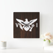 Amerikaanse Maagdeneilanden Vlag wit en donker hou Vierkante Klok (Huis)