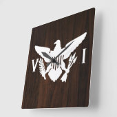 Amerikaanse Maagdeneilanden Vlag wit en donker hou Vierkante Klok (Hoek)