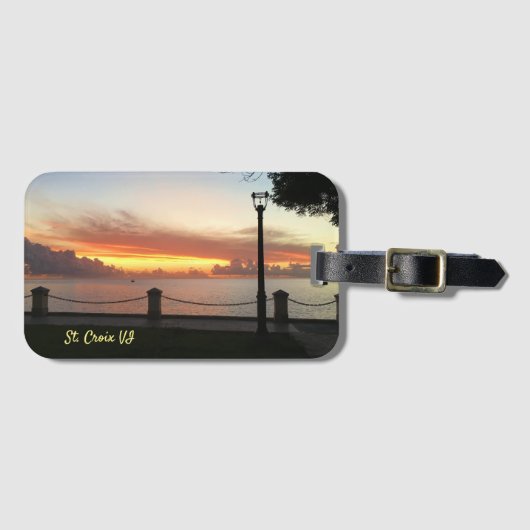 Amerikaanse Maagdeneilanden - Zonnetropisch Caribi Bagagelabel (Voorkant (horizontaal))