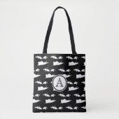 Amerikaanse Maagdeneilanden, zwart-wit Tote Bag (Voorkant)