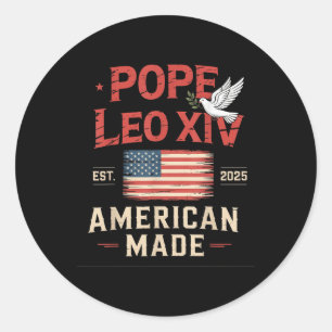 Amerikaanse maakte eerste paus Leo XIV Christelijk Ronde Sticker