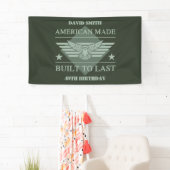 Amerikaanse Made 40th Birthday Spandoek (Insitu)